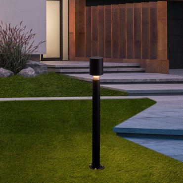 Nova Luce Brot - Gartenleuchte - Ø 9 x 59,5 cm - 6W LED inkl. - IP65 - Sand schwarz