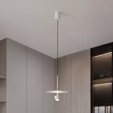 Nova Luce Edem - Hängelampe - Ø 30 x 217 cm - 8W LED inkl. - Sand weiß