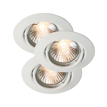 Nordlux Triton - 3er-Set - Ø 90 mm, Ø 75 mm Einbaumaß - IP23 - weiß