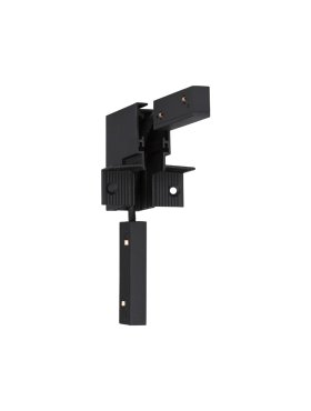 Nova Luce Ultra Slim - rahmenlose versenkte Magnetschiene - vertikale 90-Grad-Verbindung - 6 x 6 cm - schwarz