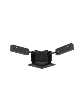 Nova Luce Ultra Slim - rahmenlose versenkte Magnetschiene - horizontaler 90-Grad-Anschluss - 6 x 6 cm - schwarz