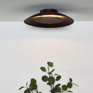 Lucide Foskal - Deckenleuchte - Ø 34,5 x 7,3 cm - 12W LED inkl. - schwarz