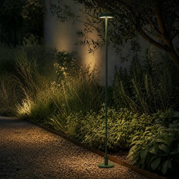 VK Lighting Jade - Gartenpfahl inkl. Fuß und Erdspieß - Ø 7 x 113,4 cm - 1W LED inkl. - IP65 - grün