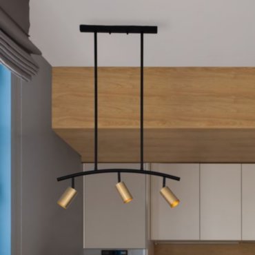 Nova Luce Pogno - pendelleuchte - 72,5 x 90 cm - schwarz und gold