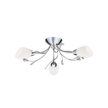 Searchlight Gardenia - Deckenleuchte - 60 x 20 cm - Chrom und Opal