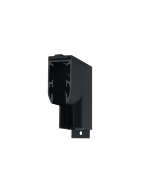 Nova Luce Ultra Slim - Magnetschiene für Aufputzmontage - vertikaler 90-Grad-Verbinder - 5,1 x 5,1 cm - schwarz