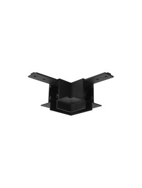 Nova Luce Ultra Slim - rahmenlose, versenkte Magnetschiene mit 1 cm tiefen Flügeln - horizontale 90-Grad-Verbindung - 5,9 x 5,9 cm - schwarz