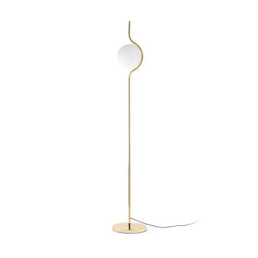 Faro Le Vita - Stehleuchte - 118 cm - 6W dimmbare LED inkl. - Gold glänzend und Opal