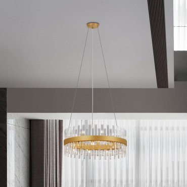 Nova Luce Crown - Hängelampe - Ø 75 x 150 cm - Gold satiniert