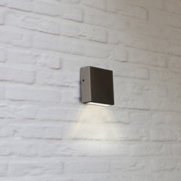 Lutec Gemini XF - Wandleuchte - 11 x 3.8 x 11 - 9.5W LED inkl - IP54 - Edelstahl - weiß