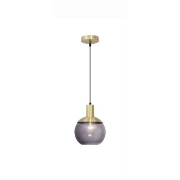 Nova Luce Aubrey - Pendelleuchte - Ø 20 x 120 cm - Grau und Messing