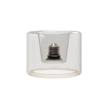 Creative Cables LED-Lampe Ghost Donut - Ø 12 x 9 cm - E27 - 6W dimmbar - 2200K - transparent
