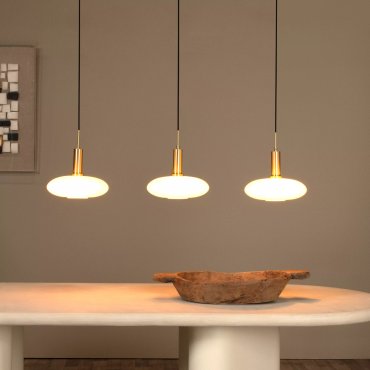 Lucide Singala 3L - Hängeleuchte - 126 x 30 x 169 cm - Opal und Gold