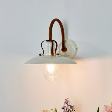 Lucide Romer - Wandleuchte - 24 x 32 x 21 cm - Creme, Rost