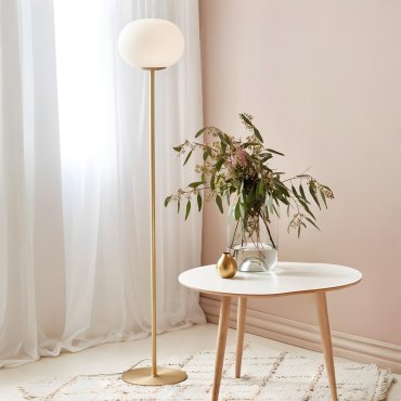 Nordlux Alton - Stehleuchte - 150 cm - Messing und Opalweiß