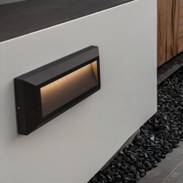 Lutec Helena I - Außenwandleuchte - 23 x 3 x 10 cm - 11W LED inkl. - IP54 - dunkelgrau