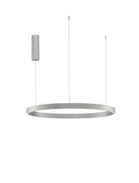 Nova Luce Elowen - Pendelleuchte - Ø 80 x 150 cm - 77W dimmbare LED inkl - silber