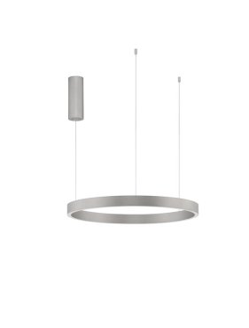 Nova Luce Elowen - Pendelleuchte - Ø 60 x 150 cm - 60W dimmbare LED inkl - silber