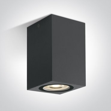 ONE Light GU10 Outdoor Cube Lights - Aufbaustrahler 1L - 6,6 x 6,6 x 11 cm - IP65 - anthrazit