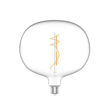Daylight Italia LED-Lampe Ellipse - Ø 22 x 23,5 cm - E27 - 10W dimmbar - 2700K - transparent