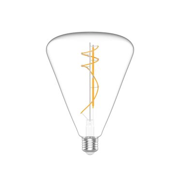 Daylight Italia LED-Lampe Cone - Ø 14 x 20 cm - E27 - 10W dimmbar - 2700K - transparent