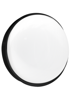 Century Italia Simply - Wand-/Deckenleuchte - Ø 22 x 6,9 cm - 24W LED inkl. - IP65 - schwarz