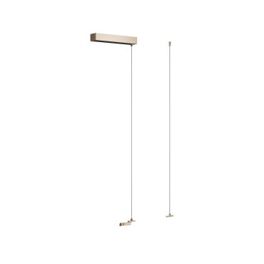 Lucide Linial – magnetisches Schienensystem – Aufhängeseilset mit Deckenplatte – 30 x 8 x 200 cm – Champagner