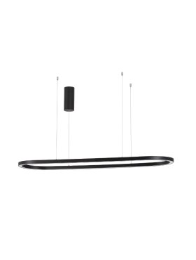Nova Luce Cuppe - Pendelleuchte - 120 x 35 x 200 cm - 58W dimmbare LED inkl - schwarz