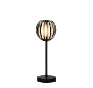 Searchlight Blossom - Tischleuchte - Ø 12 x 44 cm - schwarz, chrom und transparent