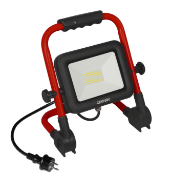 Century Italia Rework - HandSearchlight - 25 x 43 x 40 cm - 100W LED inkl - IP65 - 4000K - schwarz und rot