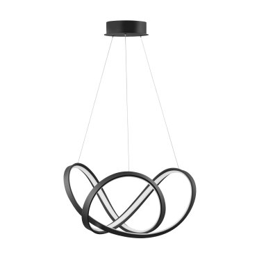 Nova Luce Apus - Pendelleuchte - Ø 55 x 120 cm - 45W dimmbare LED inkl. - Sand schwarz