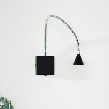 Lucide Buddy - Wandleuchte - 8 x 8 x 60 cm - 3W LED inkl - schwarz