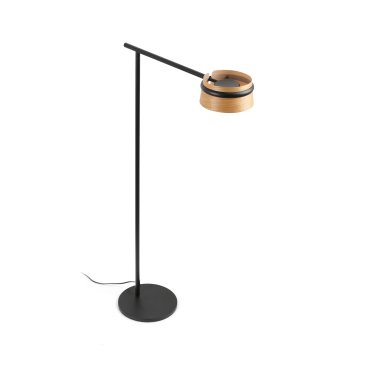 Faro Loop - Stehleuchte - 125 cm - 7W dimmbare LED inkl - schwarz und braun