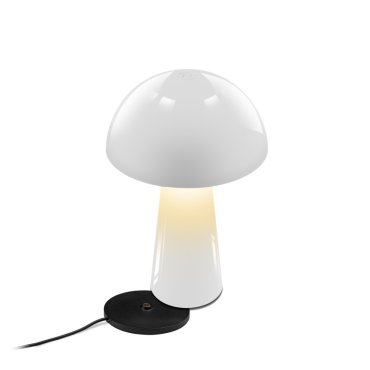 Century Italia Coco - kabellose Outdoor-Tischleuchte mit Ladestation - Ø 16 x 25,5 cm - 1,5W dimmbare LED inkl. - IP44 - weiß