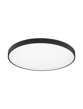 Nova Luce Perfect Profile - Deckenleuchte - Ø 80 x 10 cm - 80W dimmbare LED inkl. - schwarz