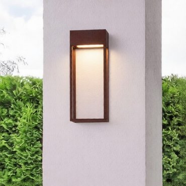 Nova Luce Moby - Außenwandleuchte - 16 x 40 x 9 cm - 20W LED inkl. - IP65 - corten