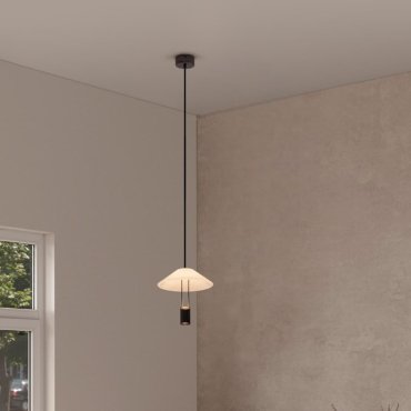 Nova Luce Anafi - Hängelampe - Ø 22 x 210 cm - 8W LED inkl. - sand schwarz