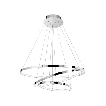 Nova Luce Aria - Pendelleuchte - Ø 80 x 120 cm - 145W dimmbare LED inkl - Chrom