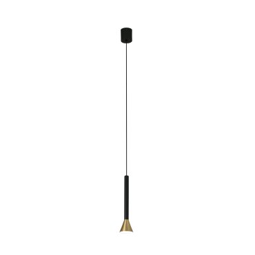 Faro Danka - Hängeleuchte - Ø 8 x 25,5 cm - 6W LED inkl. - gold und schwarz