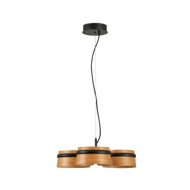 Faro Loop - Hängeleuchte - Ø 52 x 9 cm - 3 x 6W LED inkl. - braun
