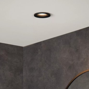 Lucide Ziva - Einbauspot - Ø 84 mm, Ø 75 mm Einbaugröße - IP44 - schwarz