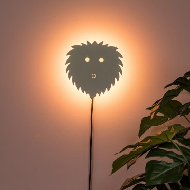 Lucide Charlie Lion - Wandleuchte - 20 x 4,2 x 20 cm - 7W dimmbare LED inkl - beige