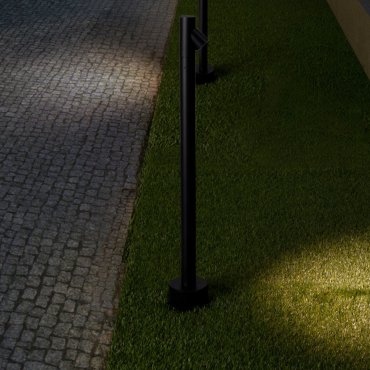 Nova Luce Lord - Gartenleuchte - Ø 8 x 60 cm - 4W LED inkl. - IP65 - Sand schwarz
