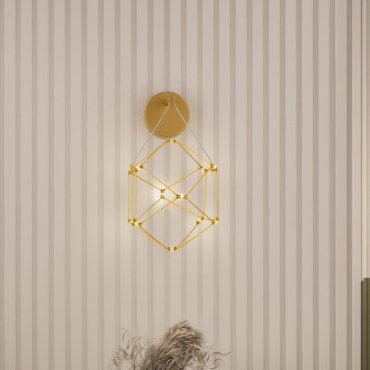 Nova Luce Nebula - Wandleuchte - 17 x 31 x 23,4 cm - 6W LED inkl. - gold