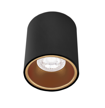 Century Italia Essenza - Aufbaustrahler 1L - Ø 8 x 9,8 cm - gold und schwarz