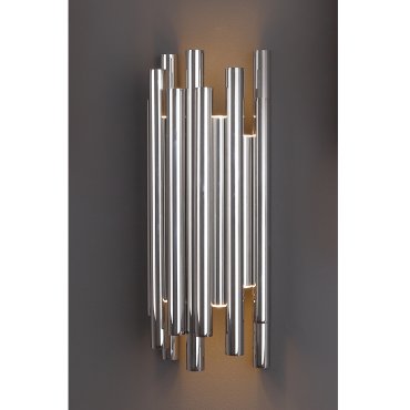 Maxlight Organic - Wandleuchte - 10 x 19 x 43 cm - 8 x 1W LED inkl. - Chrom