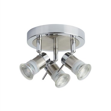 Searchlight Aries - Deckenleuchte - Ø 18 x 13 cm - IP44 - Chrom