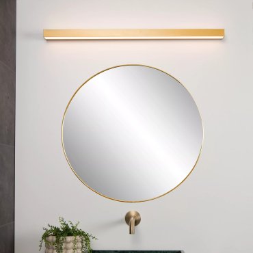 Lucide Alexa - Wandleuchte länglich - 13W LED inkl - 90 x 8 x 3,6 cm - IP44 - matt gold