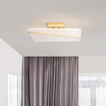 Nova Luce Jertuna - Deckenleuchte - 50 x 50 x 11,5 cm - 33W LED inkl. - gold