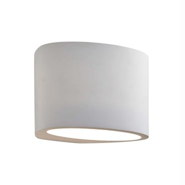 Searchlight Gypsum - überstreichbare Wandleuchte - 15 x 10 cm - weiß